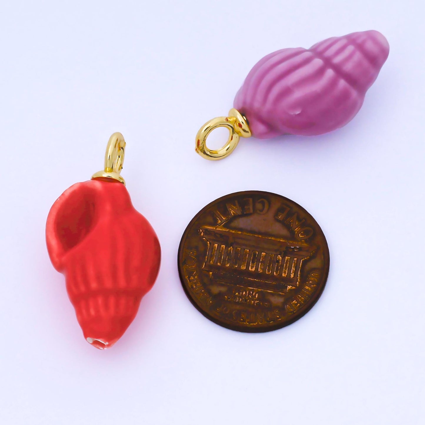24K Gold Filled Color Seashell Charms Waterproof Beach Shell Pendants Coastal Summer DIY Jewelry Making Supplies Bracelet Necklace | AF1571
