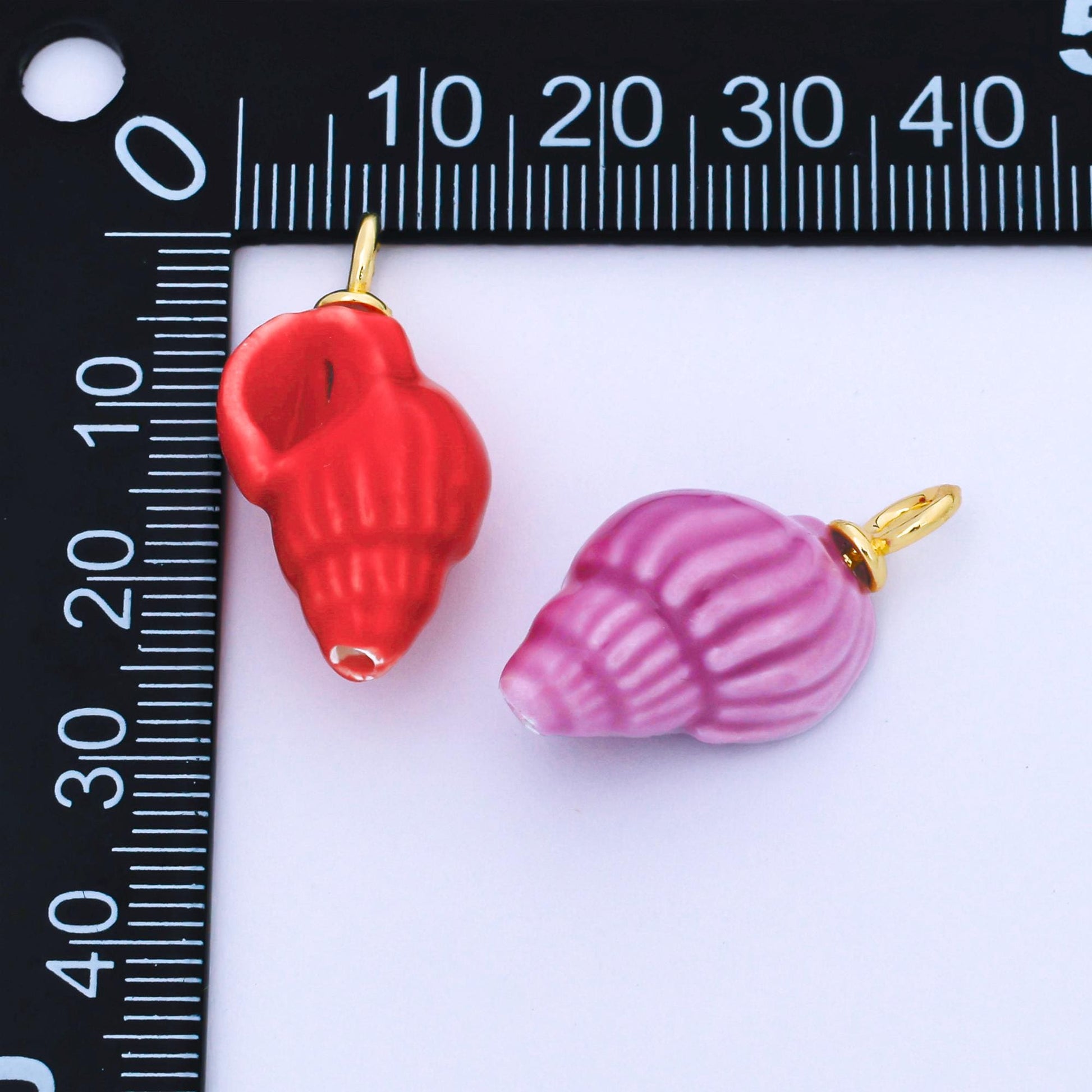 24K Gold Filled Color Seashell Charms Waterproof Beach Shell Pendants Coastal Summer DIY Jewelry Making Supplies Bracelet Necklace | AF1571