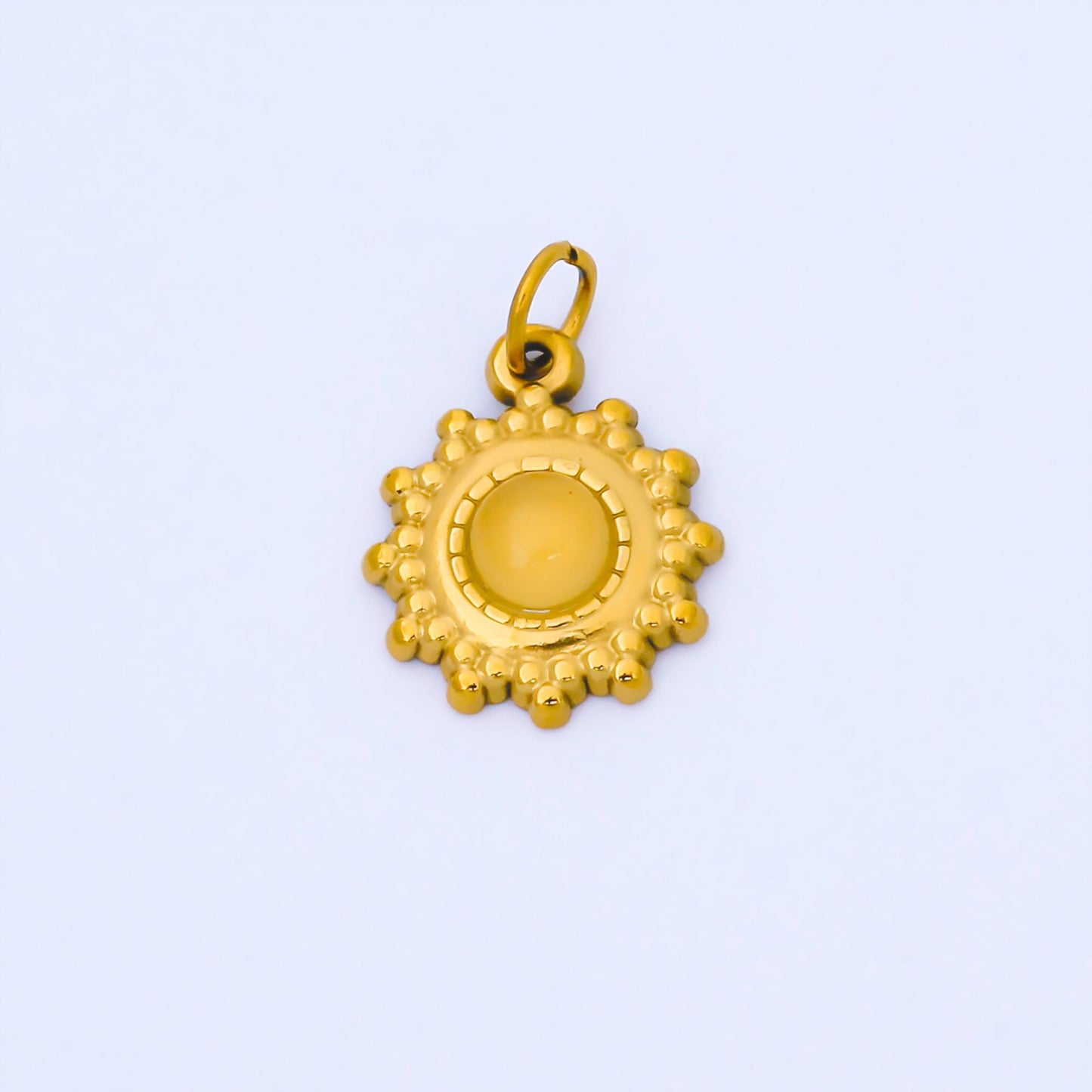 Dainty 24k Gold Filled Yellow Sun Charm Pendant Celestial Sunshine Boho Theme DIY for Jewelry Making Necklace Bracelet Earring Supply | J589