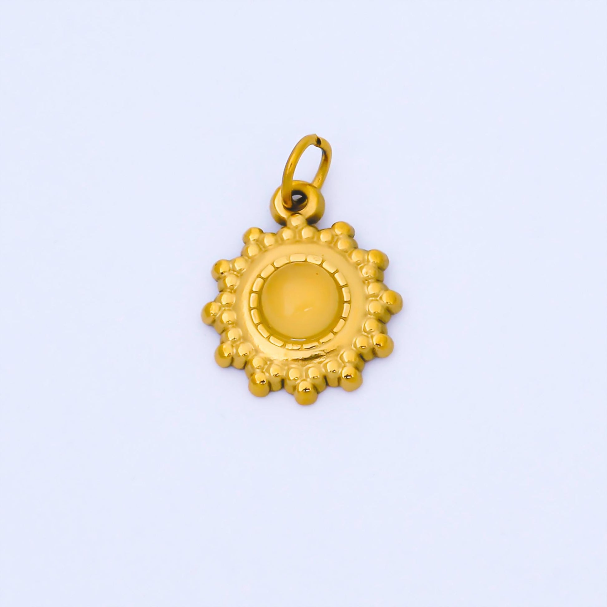 Dainty 24k Gold Filled Yellow Sun Charm Pendant Celestial Sunshine Boho Theme DIY for Jewelry Making Necklace Bracelet Earring Supply | J589