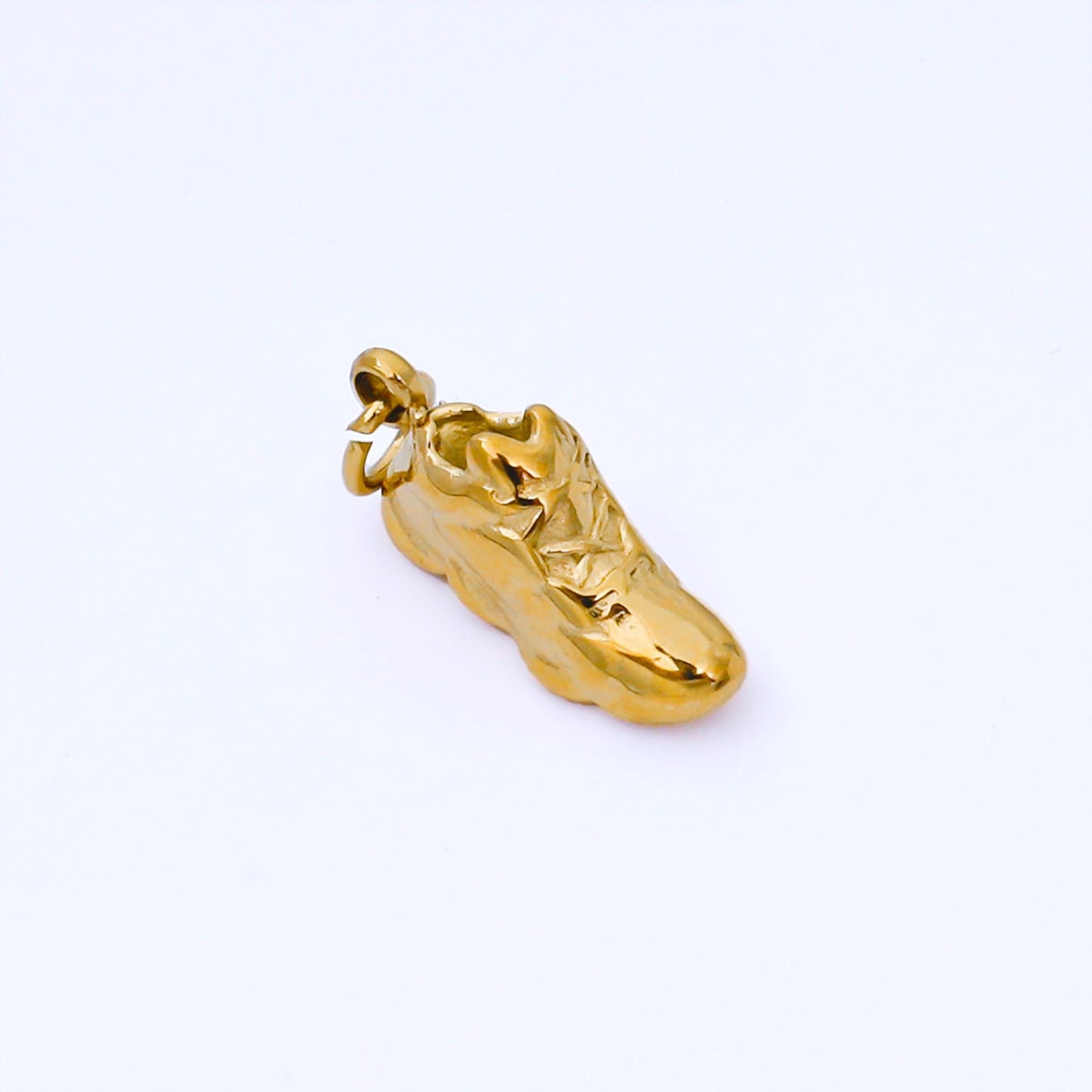 24k Gold Sneaker 14.4mm Charm Gold Shoe Pendant Streetwear Jewelry Sporty Minimalist Charm for Bracelet Necklace DIY Making Supply | J545