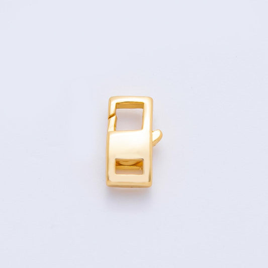18K Gold Filled 10.5mm Square Rectangle Lobster Clasp Closure Finding | Z1385