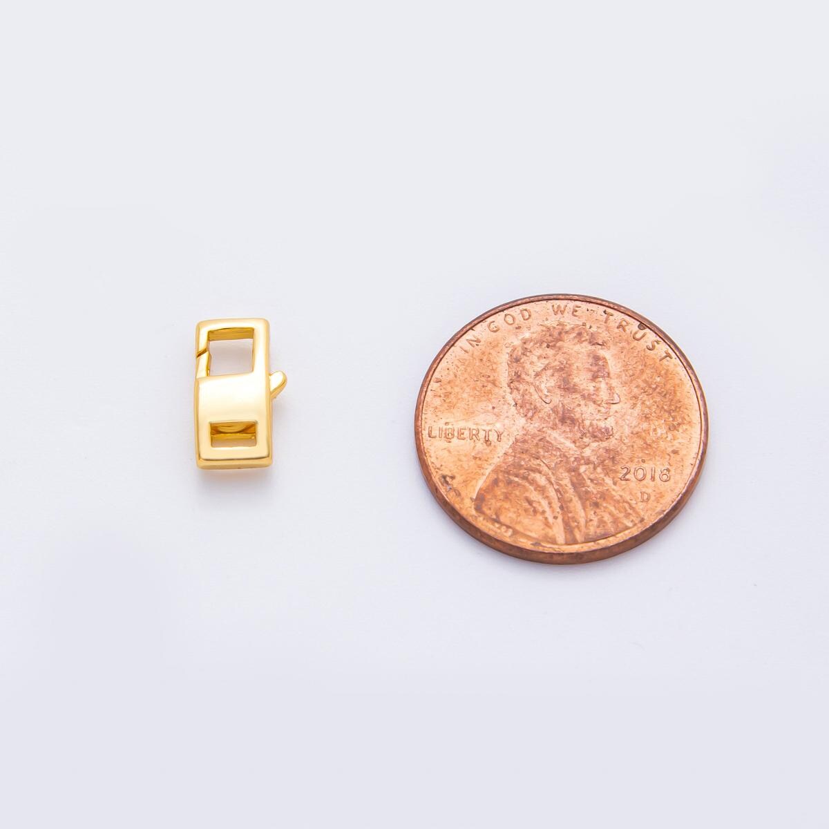 18K Gold Filled 10.5mm Square Rectangle Lobster Clasp Closure Finding | Z1385