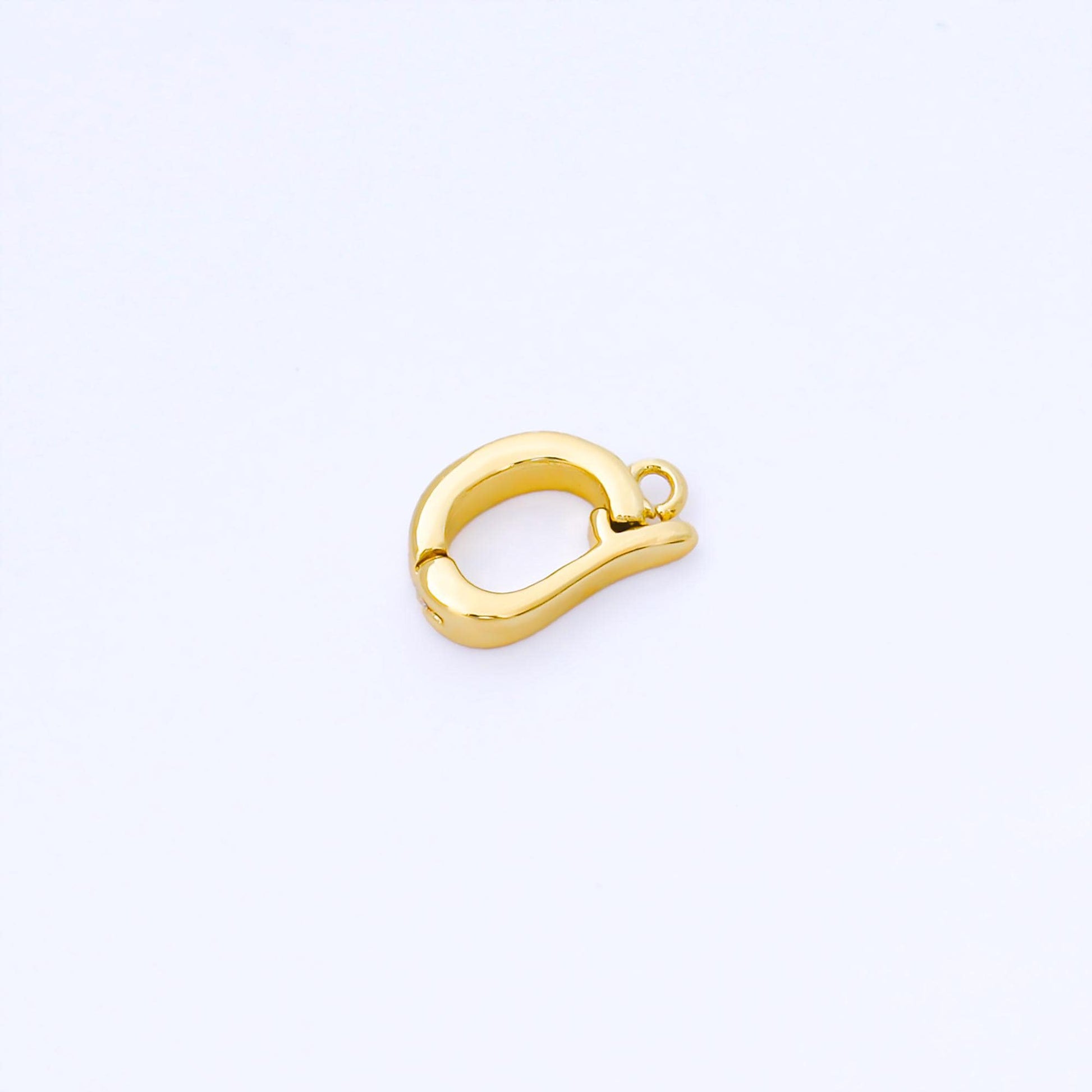 24K Gold & Silver Oval Clasp Connector Dainty Lock Pendant DIY Jewelry Making Supplies for Bracelet Necklace Bag Charm | Z1491