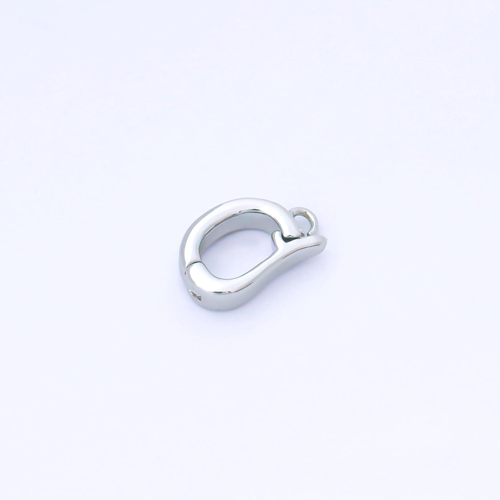 24K Gold & Silver Oval Clasp Connector Dainty Lock Pendant DIY Jewelry Making Supplies for Bracelet Necklace Bag Charm | Z1491