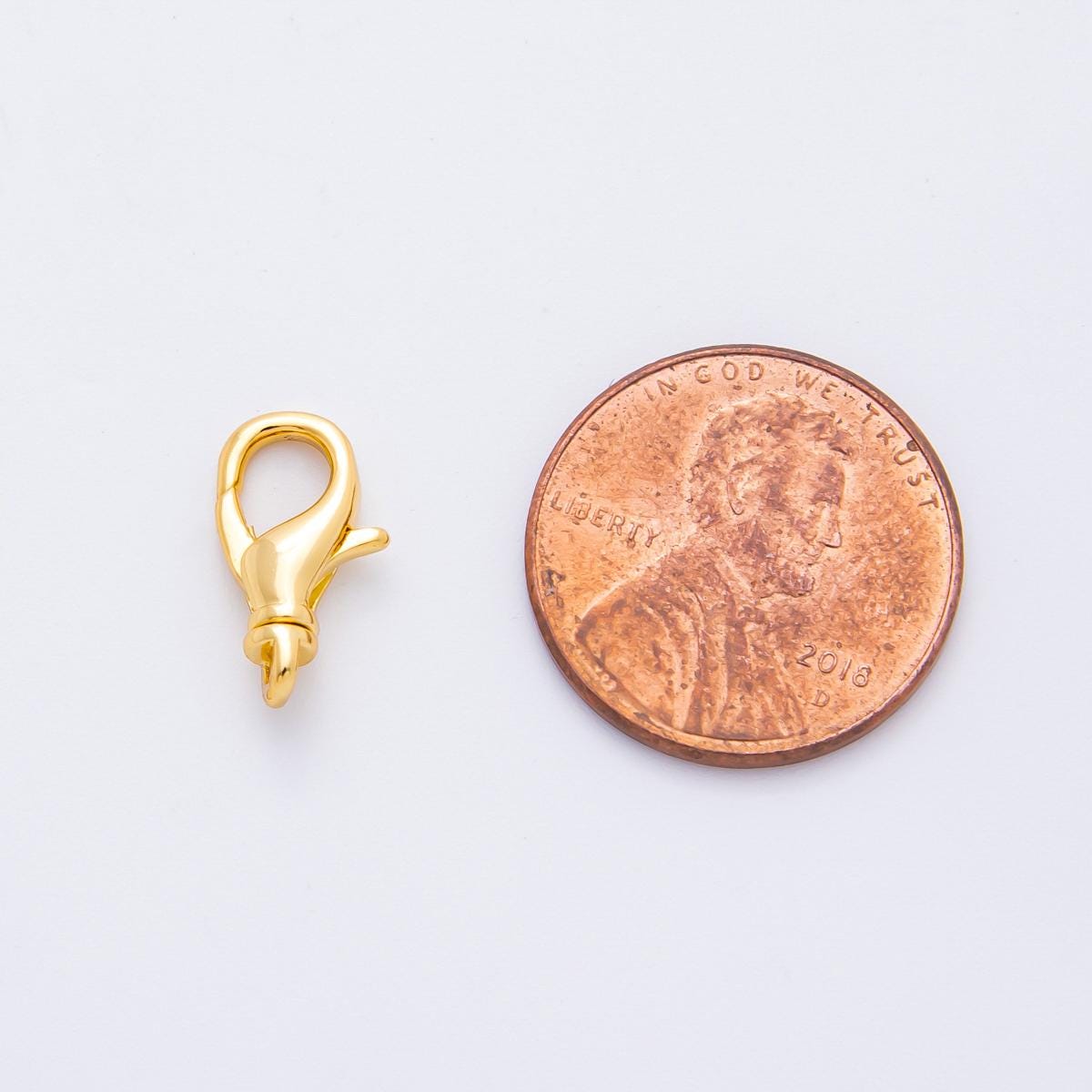 18K Gold Filled 14mm Minimalist Swivel Lobster Clasp Closure Finding | Z1387