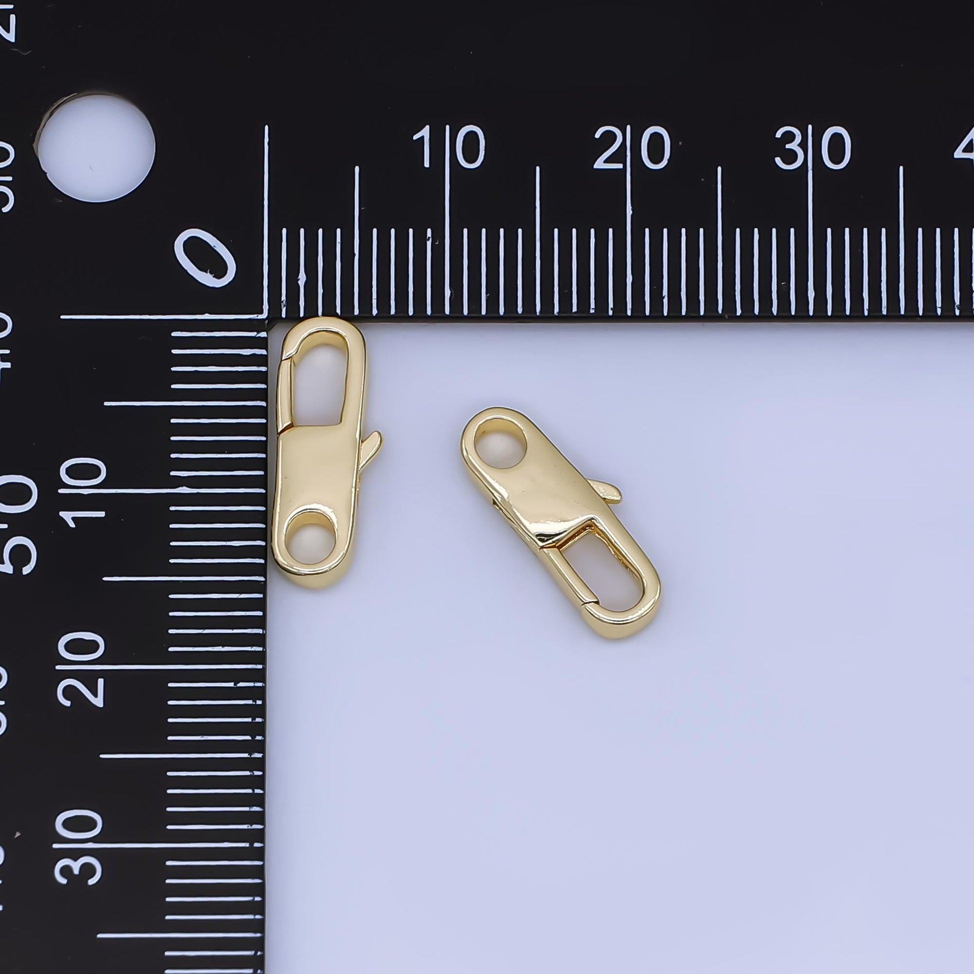 24K Gold Filled Lobster Clasp Fixed Hook Connector Jewelry Closure Findings for Necklaces Bracelets DIY Jewelry Making Supply | Z1353