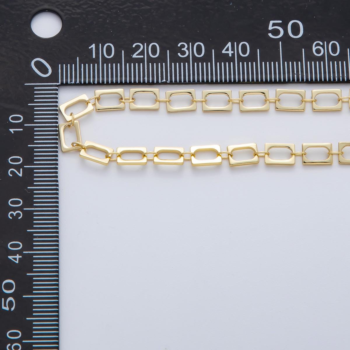 Wholesale Gold Paperclip Chain by Yard 24k Gold Filled Rectangle Link Chain for Jewelry Making Supply | ROLL-1779