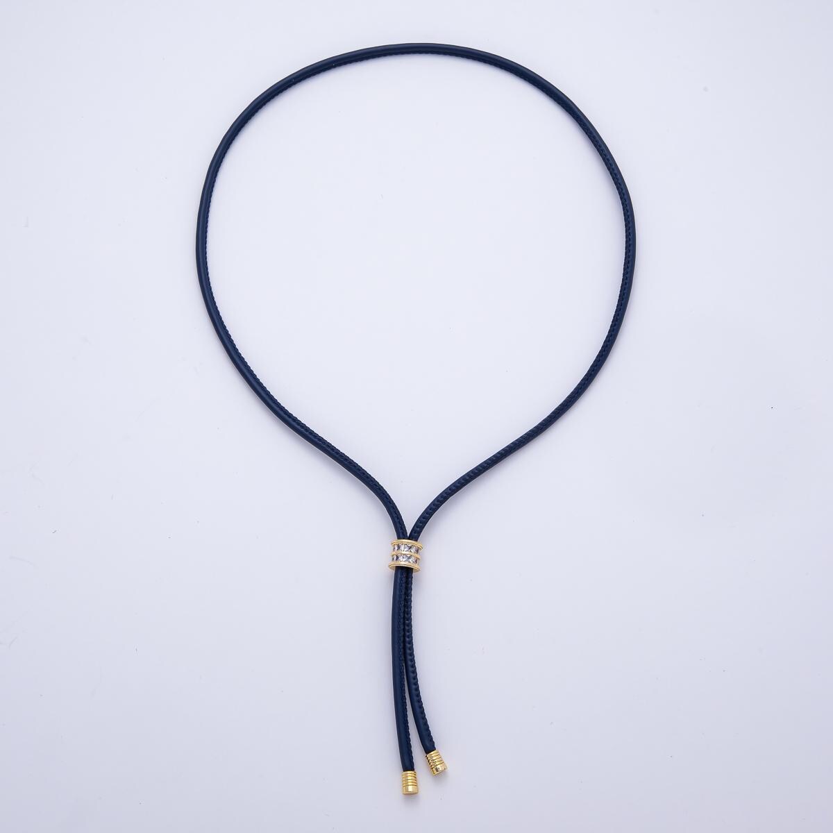 Dainty Soft Leather feel Paracord Knot Tied Necklace for Cord Necklace Supply | WA-256