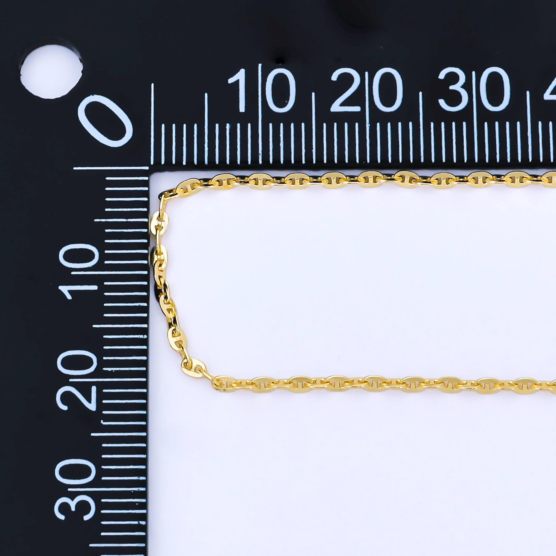 24K Gold Filled 1.6mm Mini Mariner Anchor Chain by Yard Wholesale DIY Jewelry Making Supplies for Necklace Bracelet Bag Chain | Roll-2001