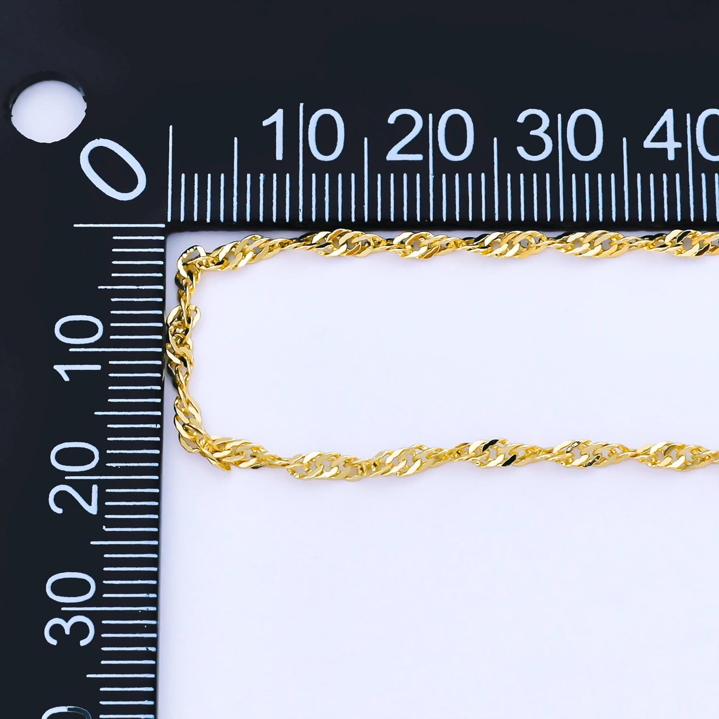 24K Gold Filled 2.1mm Shiny Rope Chain by Yard Twisted Rope Chain DIY Jewelry Making Supplies Necklace Bracelet | Roll-2005