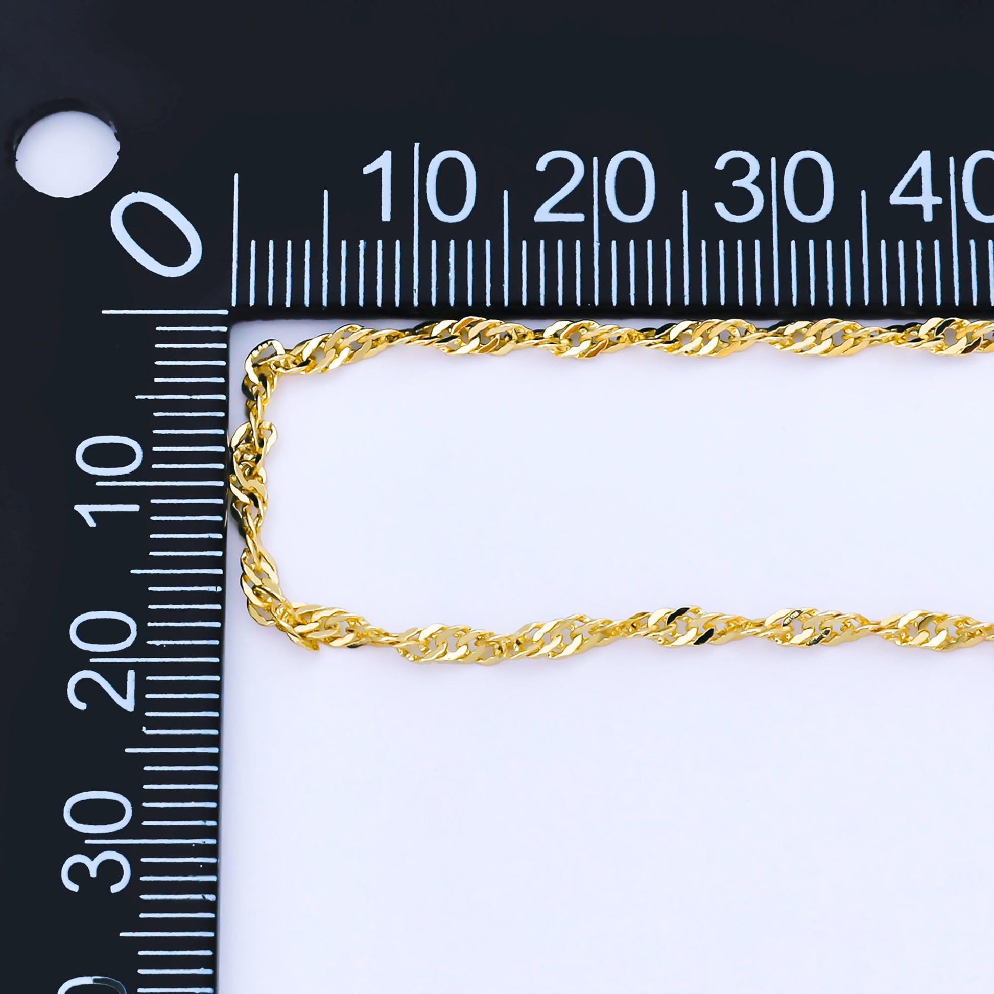 24K Gold Filled 2.1mm Shiny Rope Chain by Yard Twisted Rope Chain DIY Jewelry Making Supplies Necklace Bracelet | Roll-2005