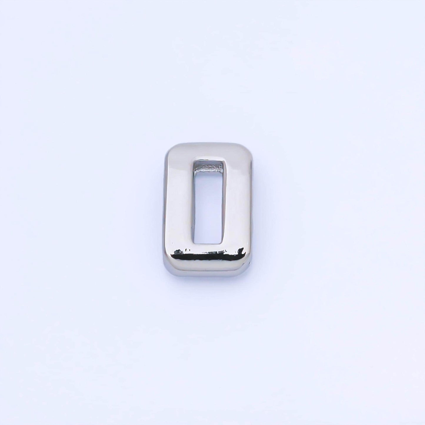 Silver Varsity Number Beads charm Sport Number Spacer 3D Silver digit charm personalize lucky number bubble Cord Bracelet Supply B489