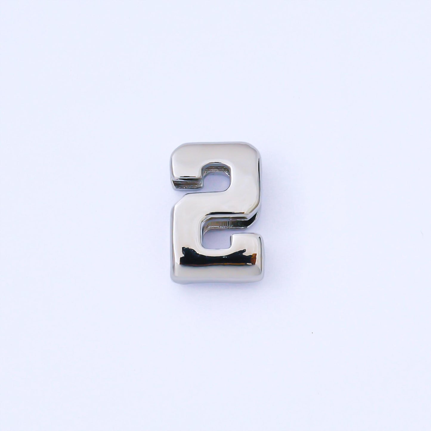 Silver Varsity Number Beads charm Sport Number Spacer 3D Silver digit charm personalize lucky number bubble Cord Bracelet Supply B489