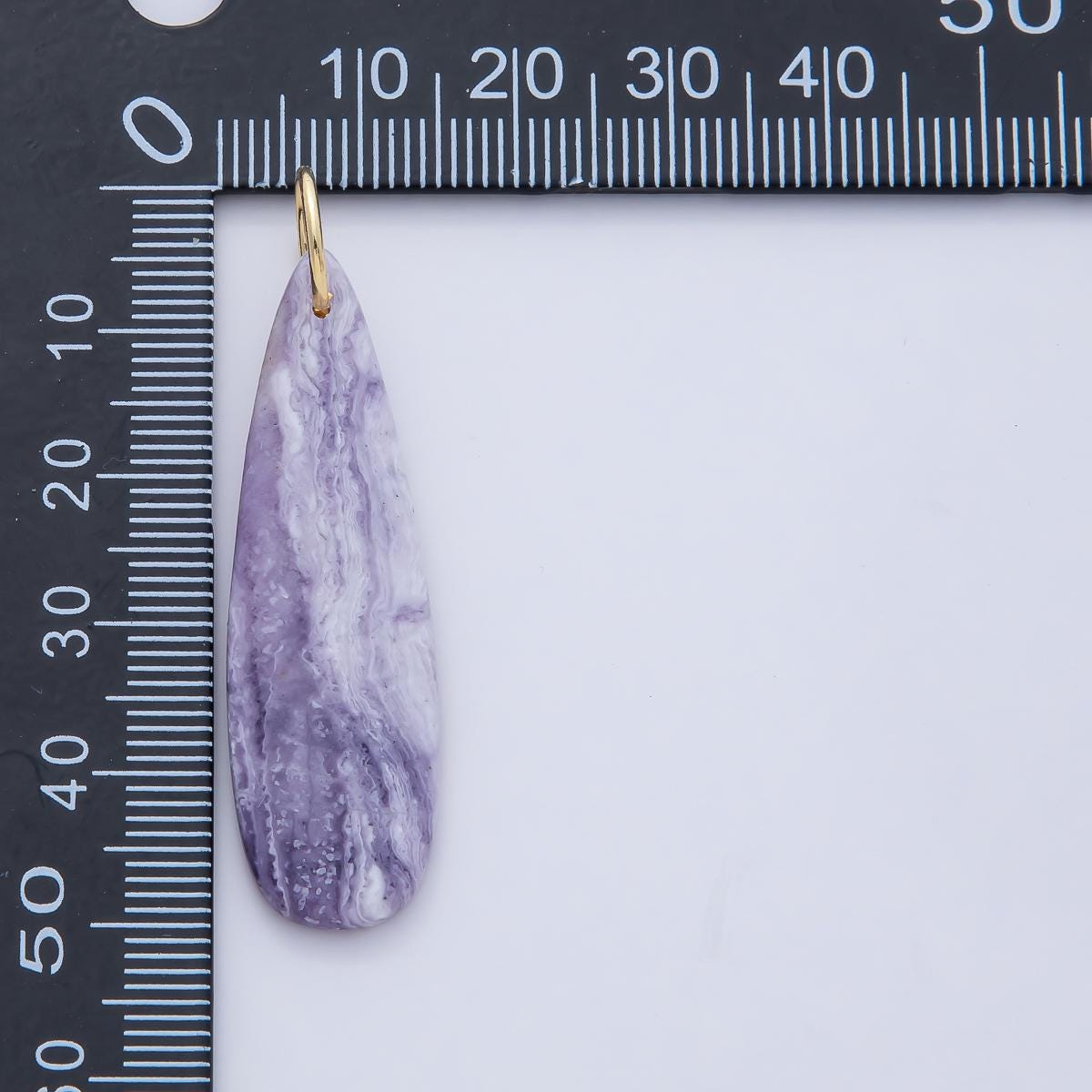 18K Gold Filled Lagoon Jasper Charoite Teardrop Gemstone Charm Natural Healing Stone Pendant DIY Jewelry Necklace Bracelet Earrings | AF1592
