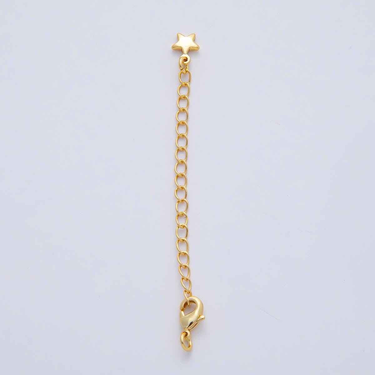 18K Gold Filled Minimalist Lobster Clasps Extender Chain Charm Set Findings DIY Bracelet Necklace Adjustable Jewelry Making | Z1482
