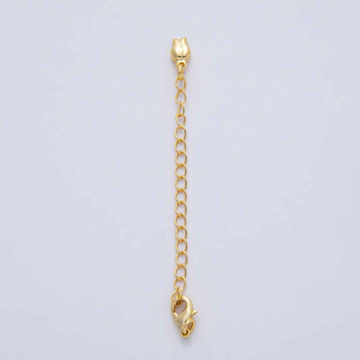 18K Gold Filled Minimalist Lobster Clasps Extender Chain Charm Set Findings DIY Bracelet Necklace Adjustable Jewelry Making | Z1482