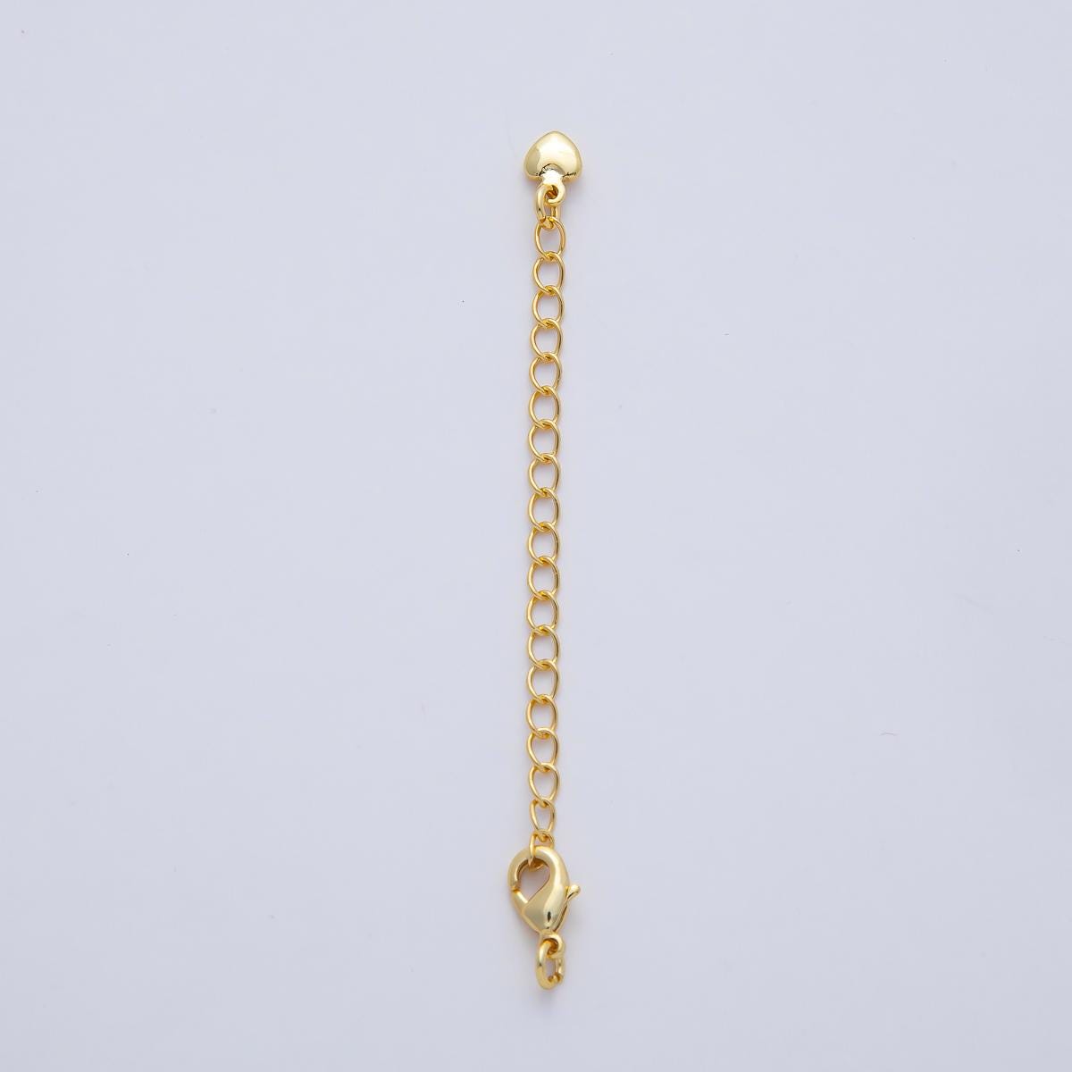 18K Gold Filled Minimalist Lobster Clasps Extender Chain Charm Set Findings DIY Bracelet Necklace Adjustable Jewelry Making | Z1482