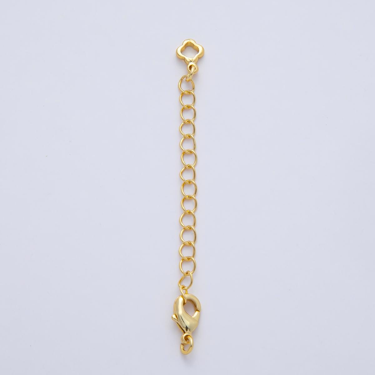18K Gold Filled Minimalist Lobster Clasps Extender Chain Charm Set Findings DIY Bracelet Necklace Adjustable Jewelry Making | Z1482
