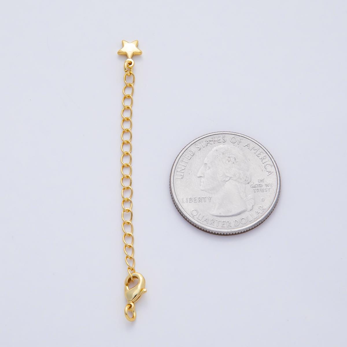 18K Gold Filled Minimalist Lobster Clasps Extender Chain Charm Set Findings DIY Bracelet Necklace Adjustable Jewelry Making | Z1482