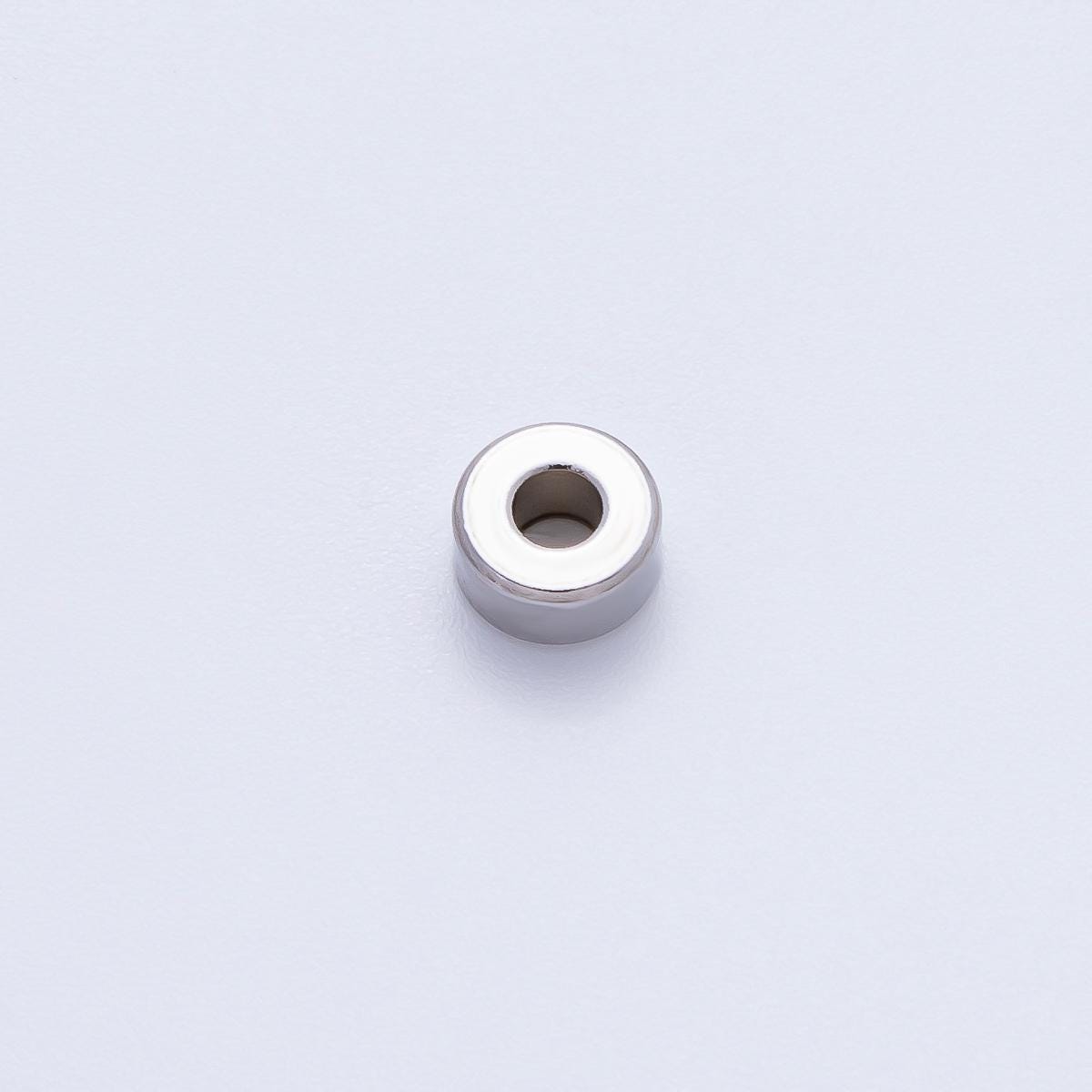 Gold 6mm Puffy Rondelle Spacer Bead in Gold & Silver 10 pcs | B086