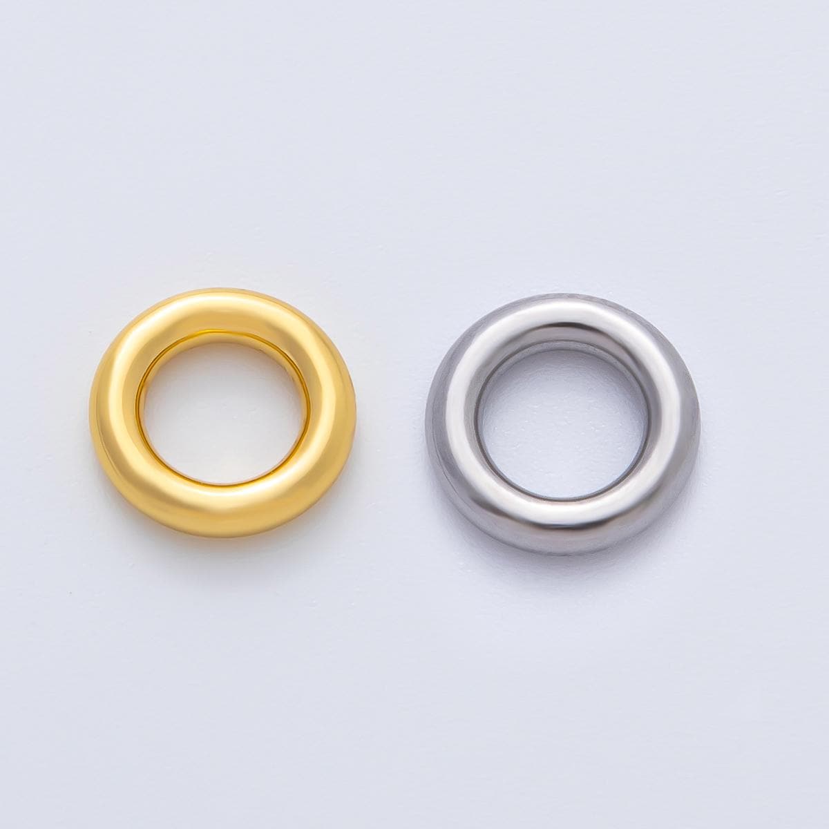 Gold 10mm Open Circle Spacer Bead in Gold & Silver 10pcs | B166