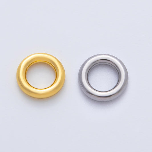 Gold 10mm Open Circle Spacer Bead in Gold & Silver 10pcs | B166