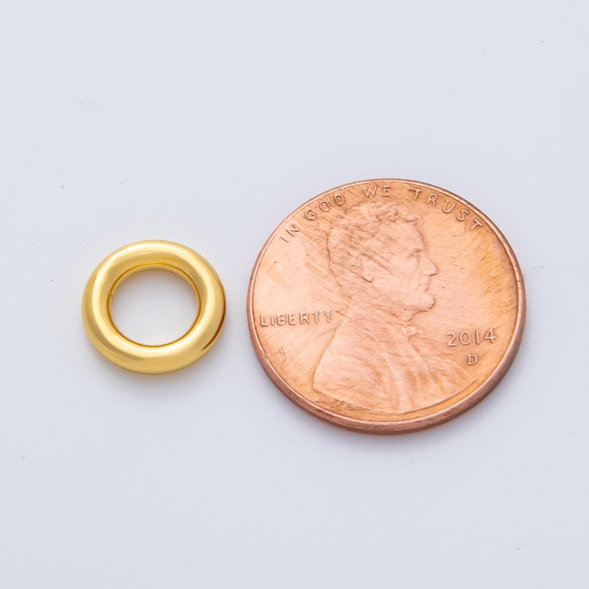 Gold 10mm Open Circle Spacer Bead in Gold & Silver 10pcs | B166