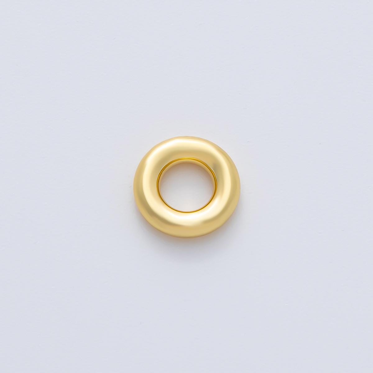 Gold 8mm Open Puffy Circle Spacer Bead in Gold & Silver 10 pcs | B202