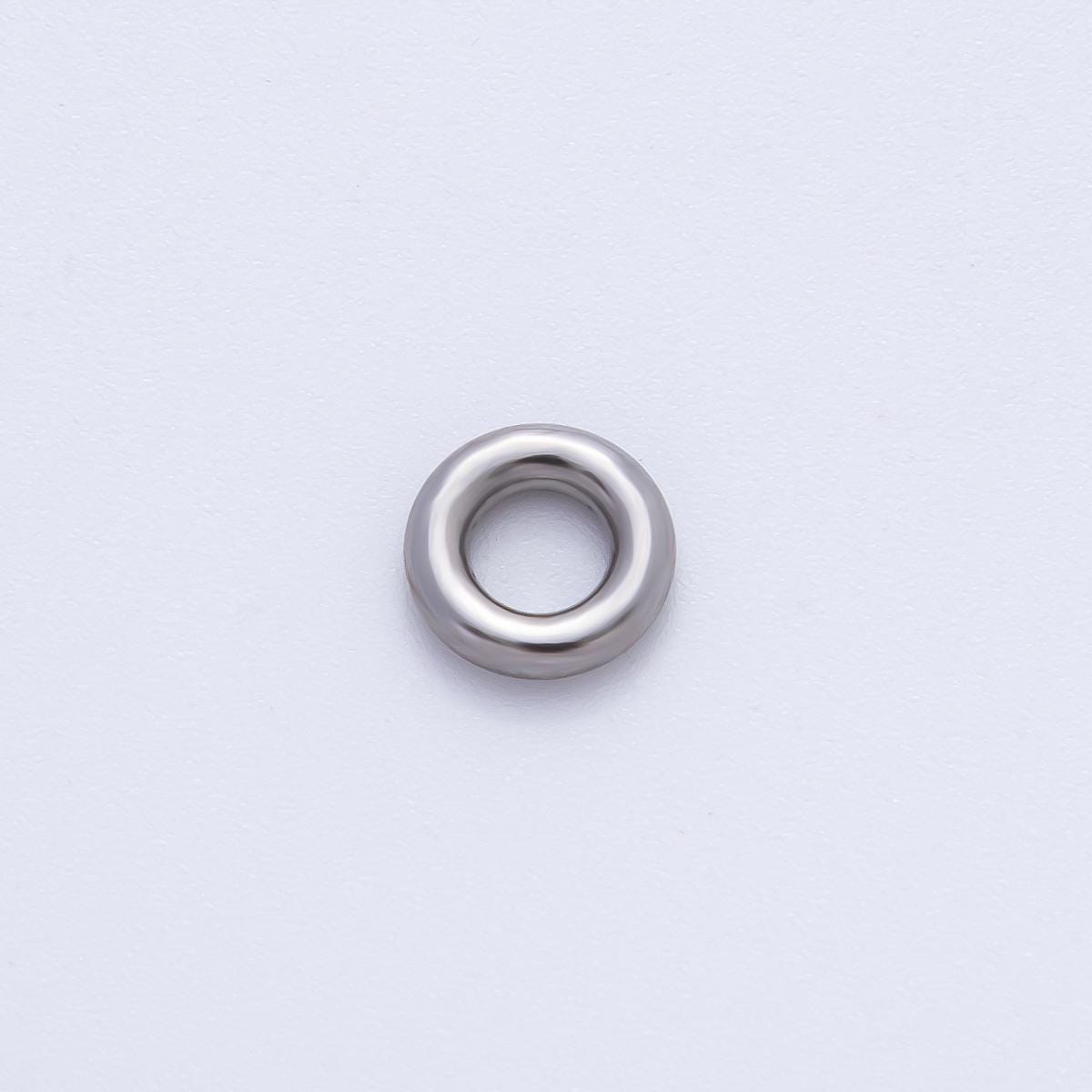 Gold 8mm Open Puffy Circle Spacer Bead in Gold & Silver 10 pcs | B202