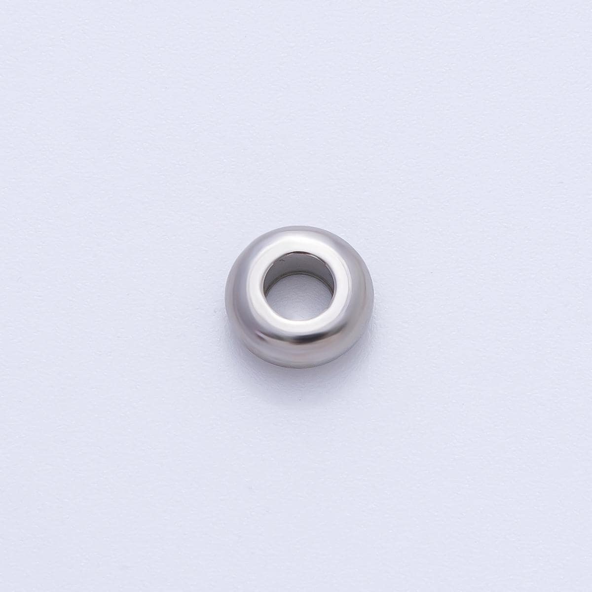 Gold 8mm Thick Circle Spacer Bead in Gold & Silver 10pcs | B218