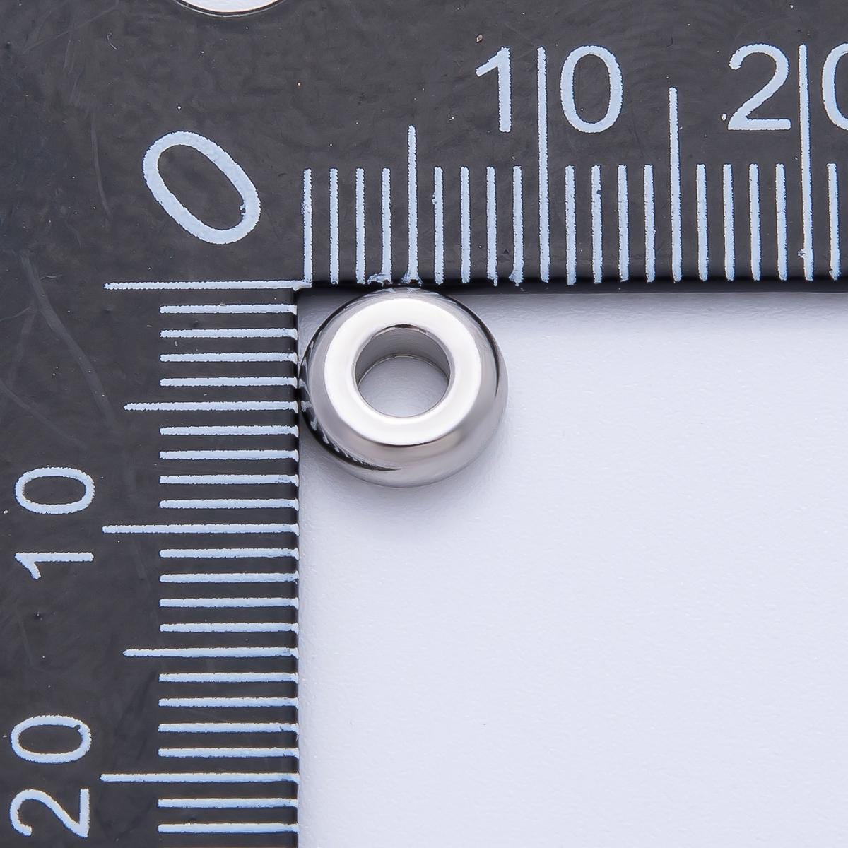 Gold 8mm Thick Circle Spacer Bead in Gold & Silver 10pcs | B218