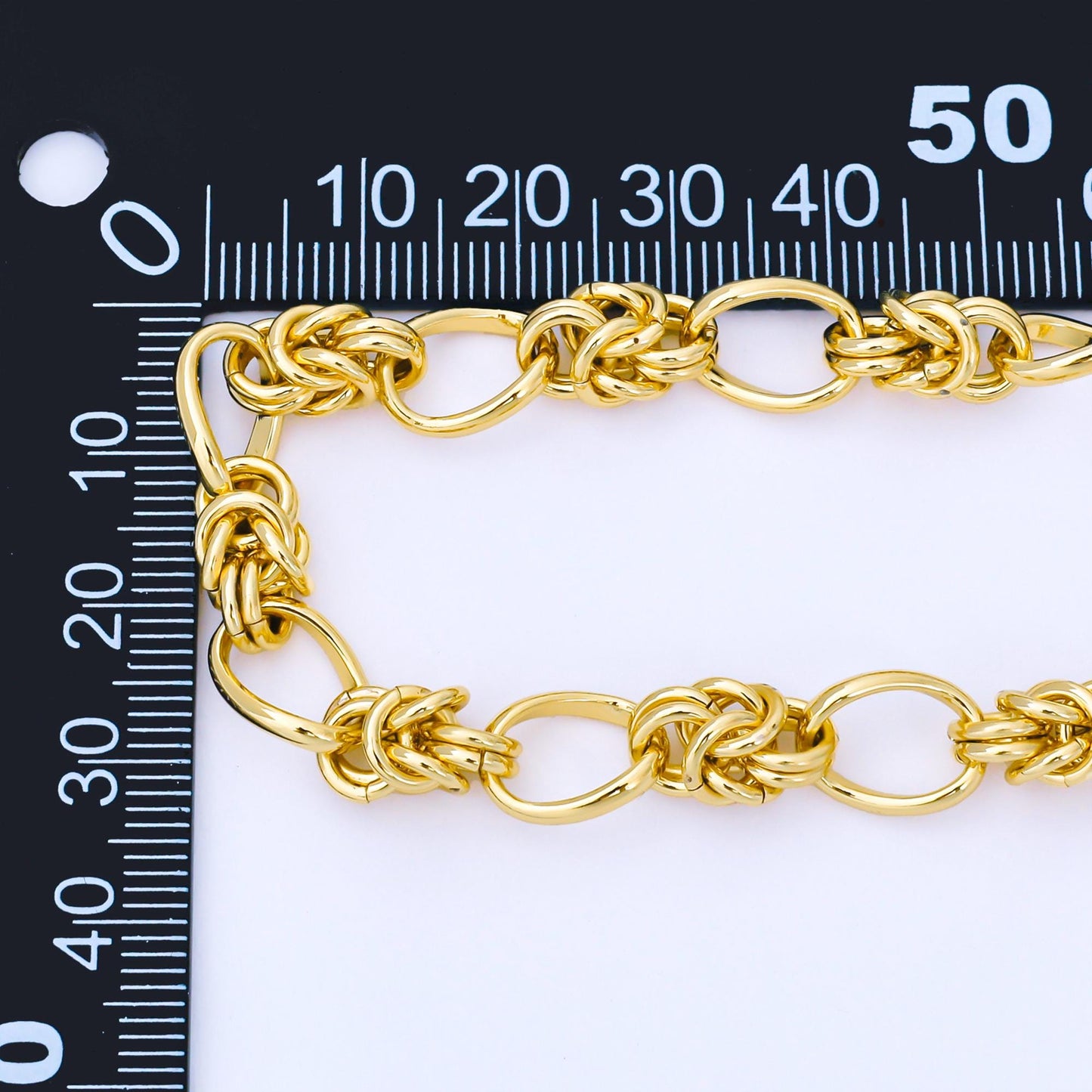 24K Gold Filled 8.6mm Knotted Rope Unfinished Chain by Yard Gold Filled Knotted Rope Chain Jewelry Supply for Jewelry Making ROLL-1743