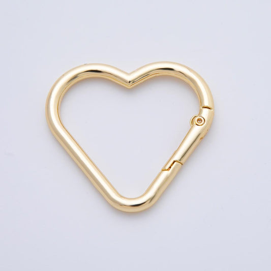 Stainless Steel 39.5mm Heart-Shaped Push Gate Clasp Closure Finding | Z1415