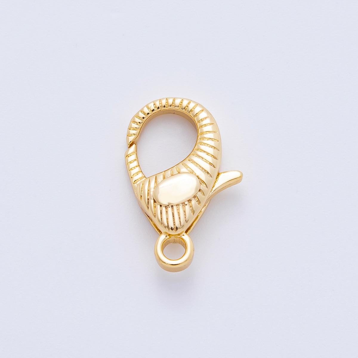 18K Gold Filled 17mm Sunburst Lobster Clasp Open Loop Closure Finding | Z1416