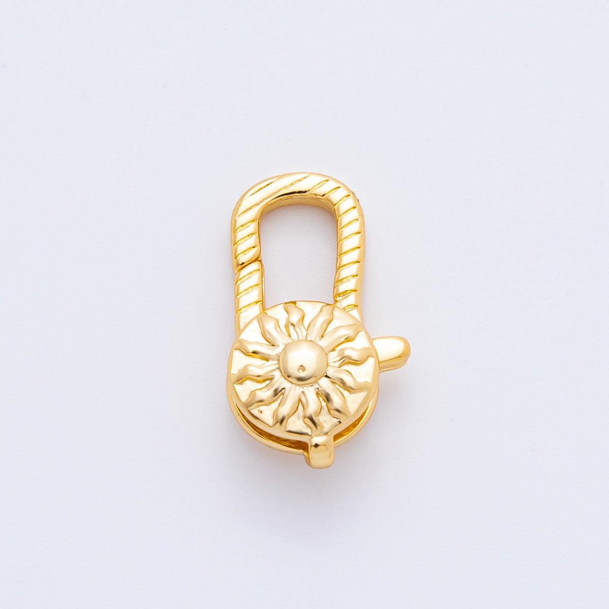 18K Gold Filled 18mm Sunflower Blossom Lobster Clasp Charm Finding | Z1427