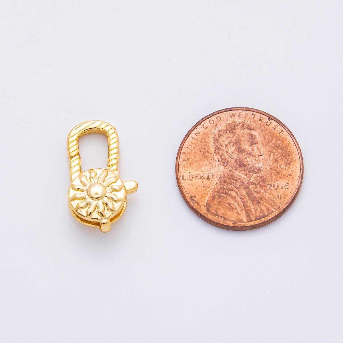 18K Gold Filled 18mm Sunflower Blossom Lobster Clasp Charm Finding | Z1427