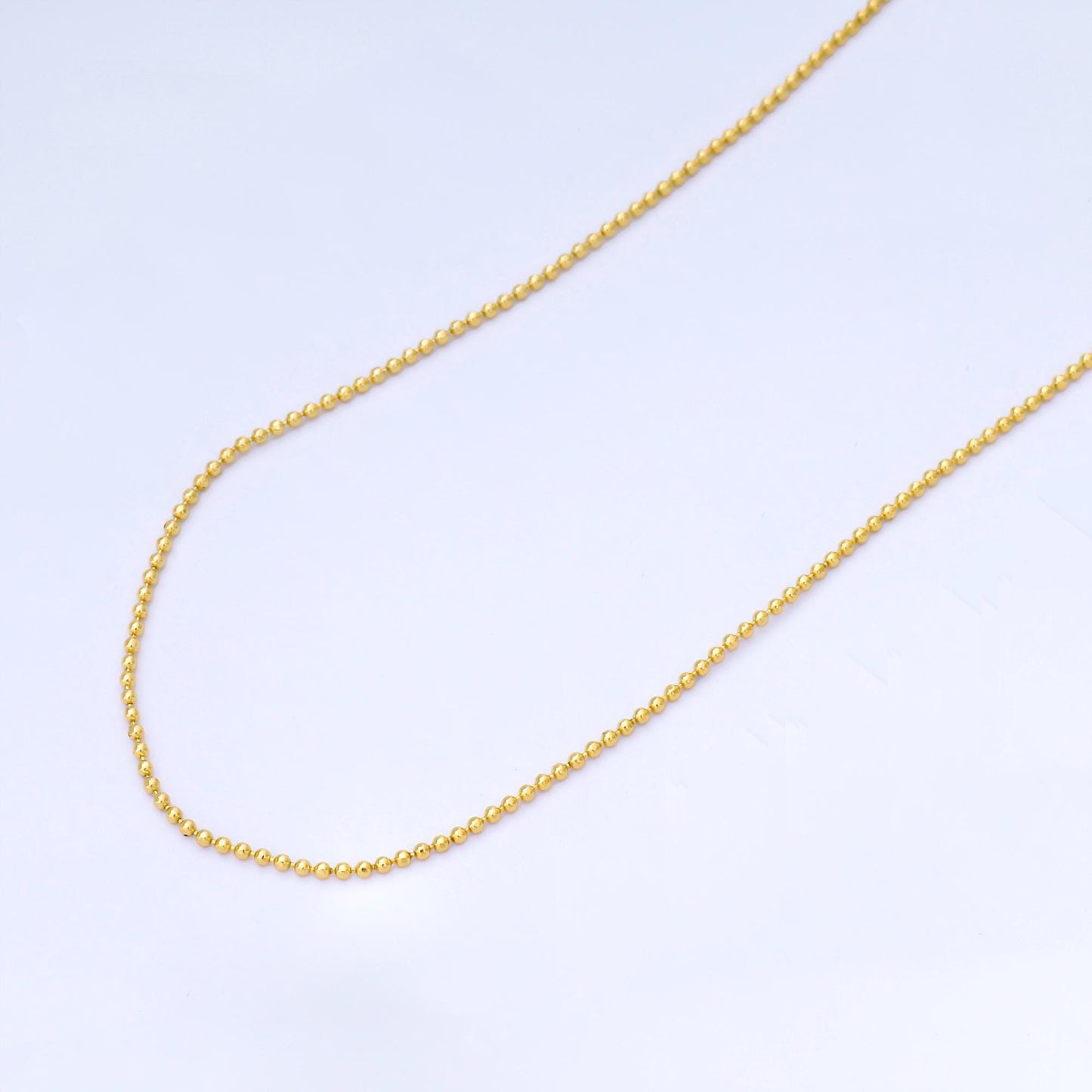 24K Gold Filled 1mm Mini Bead Unfinished Chain by Yard Jewelry Making for bracelets and necklaces mini bead roll chain | Roll-1749