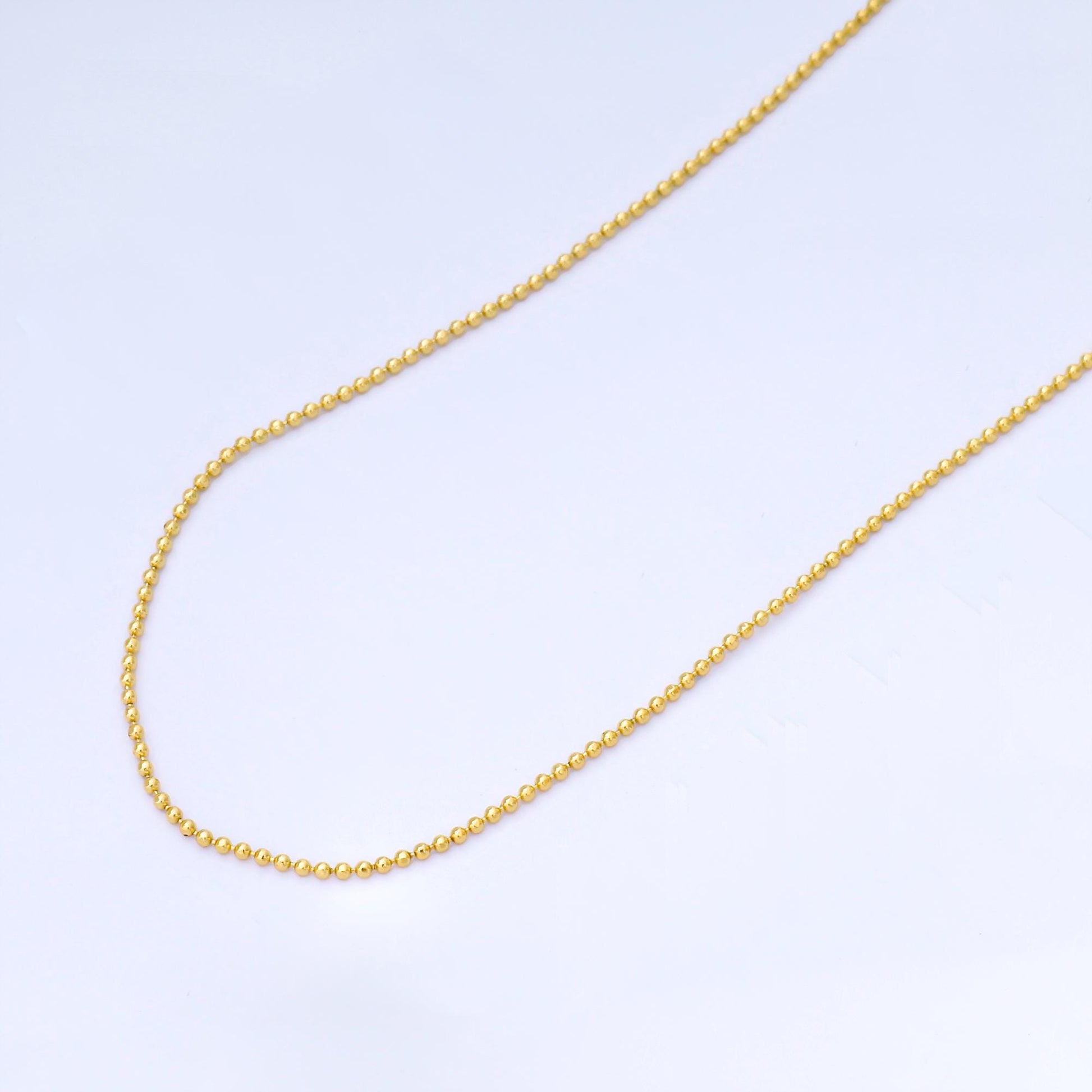 24K Gold Filled 1mm Mini Bead Unfinished Chain by Yard Jewelry Making for bracelets and necklaces mini bead roll chain | Roll-1749
