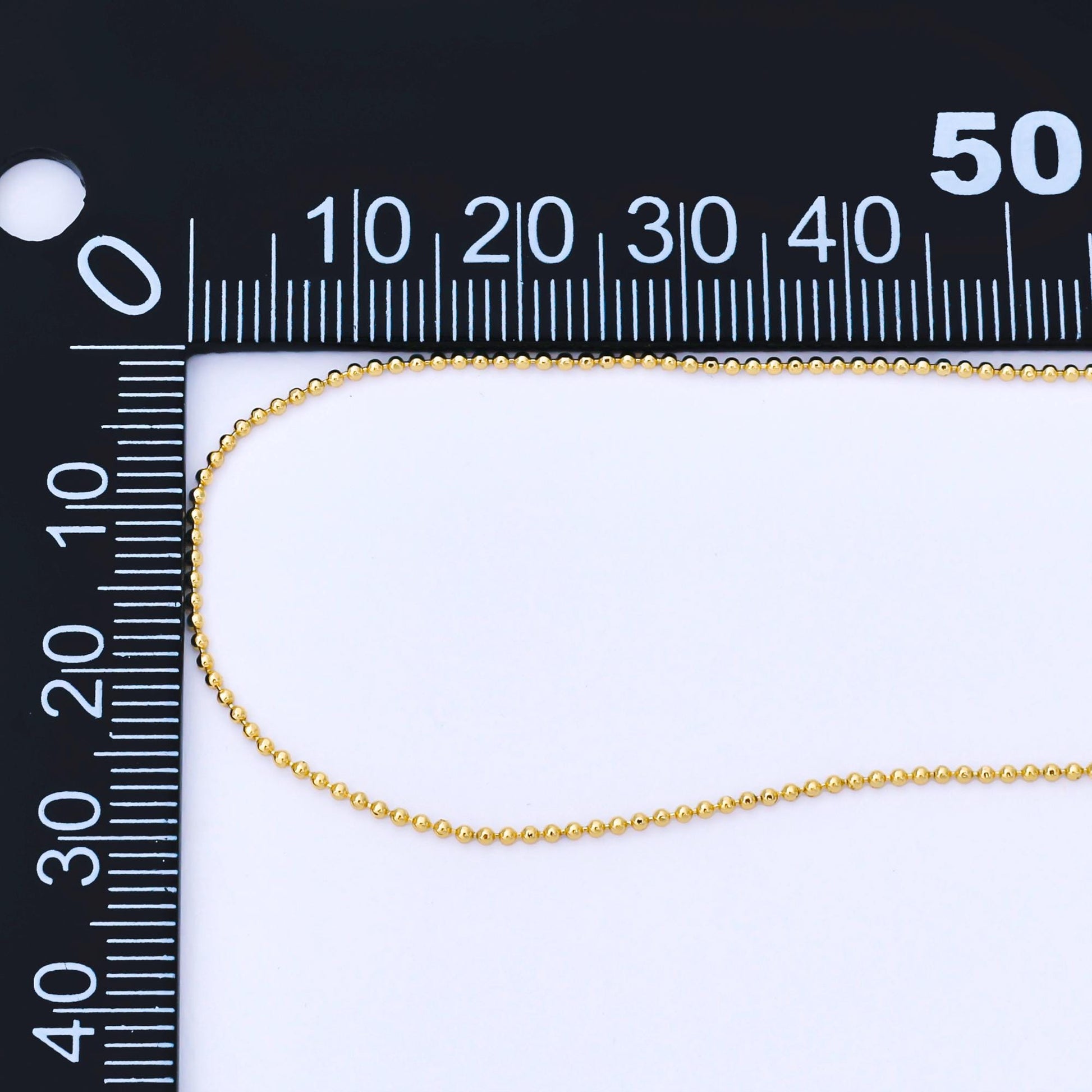 24K Gold Filled 1mm Mini Bead Unfinished Chain by Yard Jewelry Making for bracelets and necklaces mini bead roll chain | Roll-1749