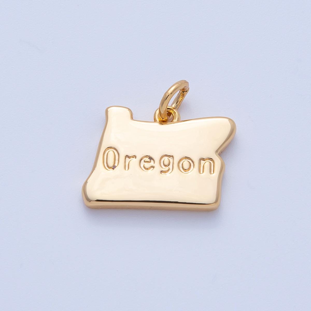 18K Gold Filled United States of America Individual State Map Charm in Gold for Necklaces Minimalist Jewelry Making Supplies | AK064