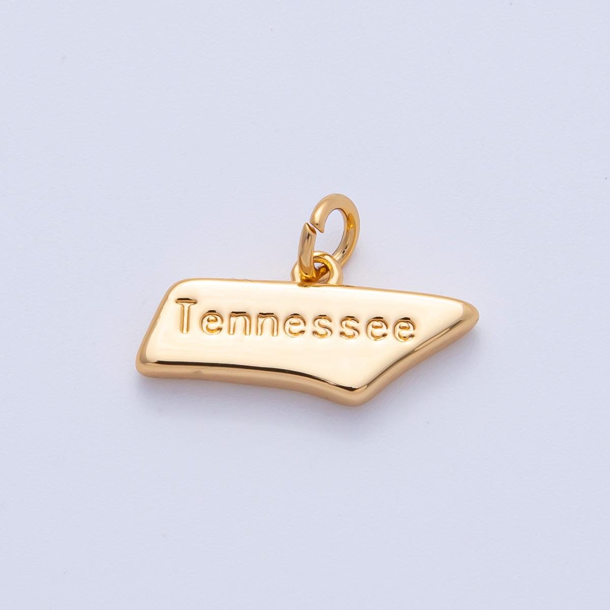 18K Gold Filled United States of America Individual State Map Charm in Gold for Necklaces Minimalist Jewelry Making Supplies | AK064