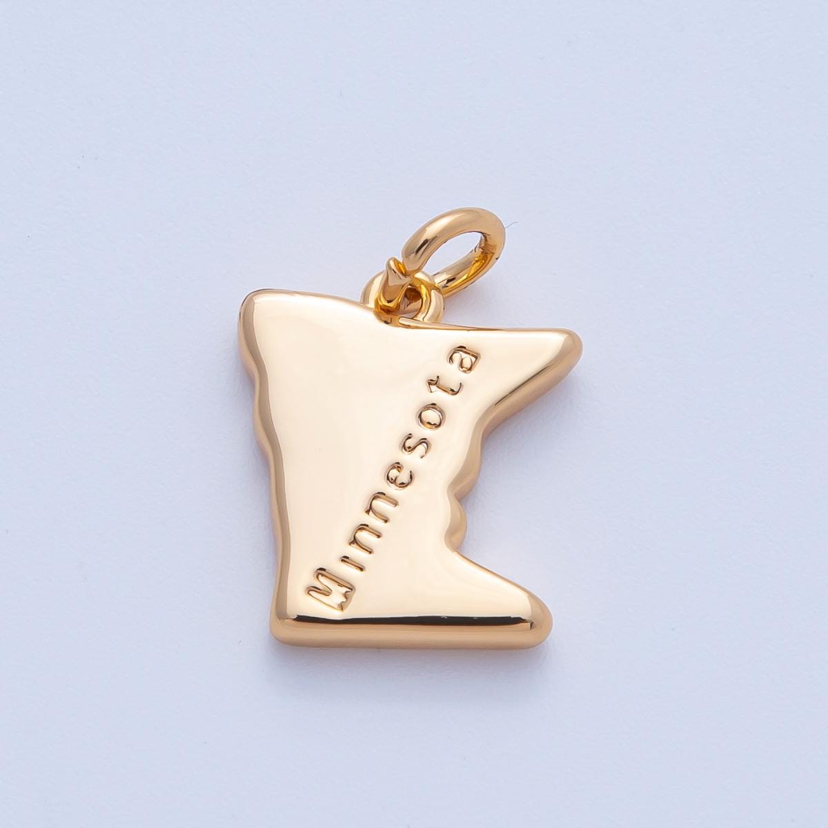 18K Gold Filled United States of America Individual State Map Charm in Gold for Necklaces Minimalist Jewelry Making Supplies | AK064