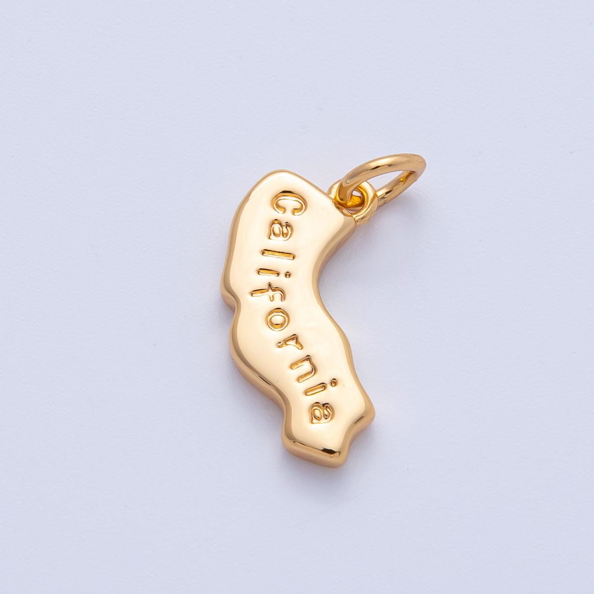 18K Gold Filled United States of America Individual State Map Charm in Gold for Necklaces Minimalist Jewelry Making Supplies | AK064
