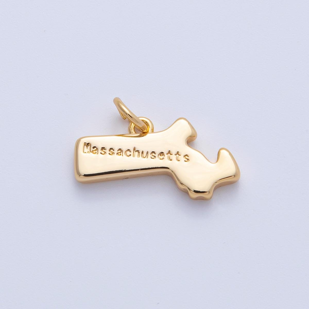 18K Gold Filled United States of America Individual State Map Charm in Gold for Necklaces Minimalist Jewelry Making Supplies | AK064