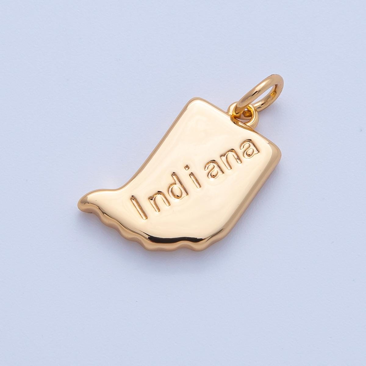 18K Gold Filled United States of America Individual State Map Charm in Gold for Necklaces Minimalist Jewelry Making Supplies | AK064