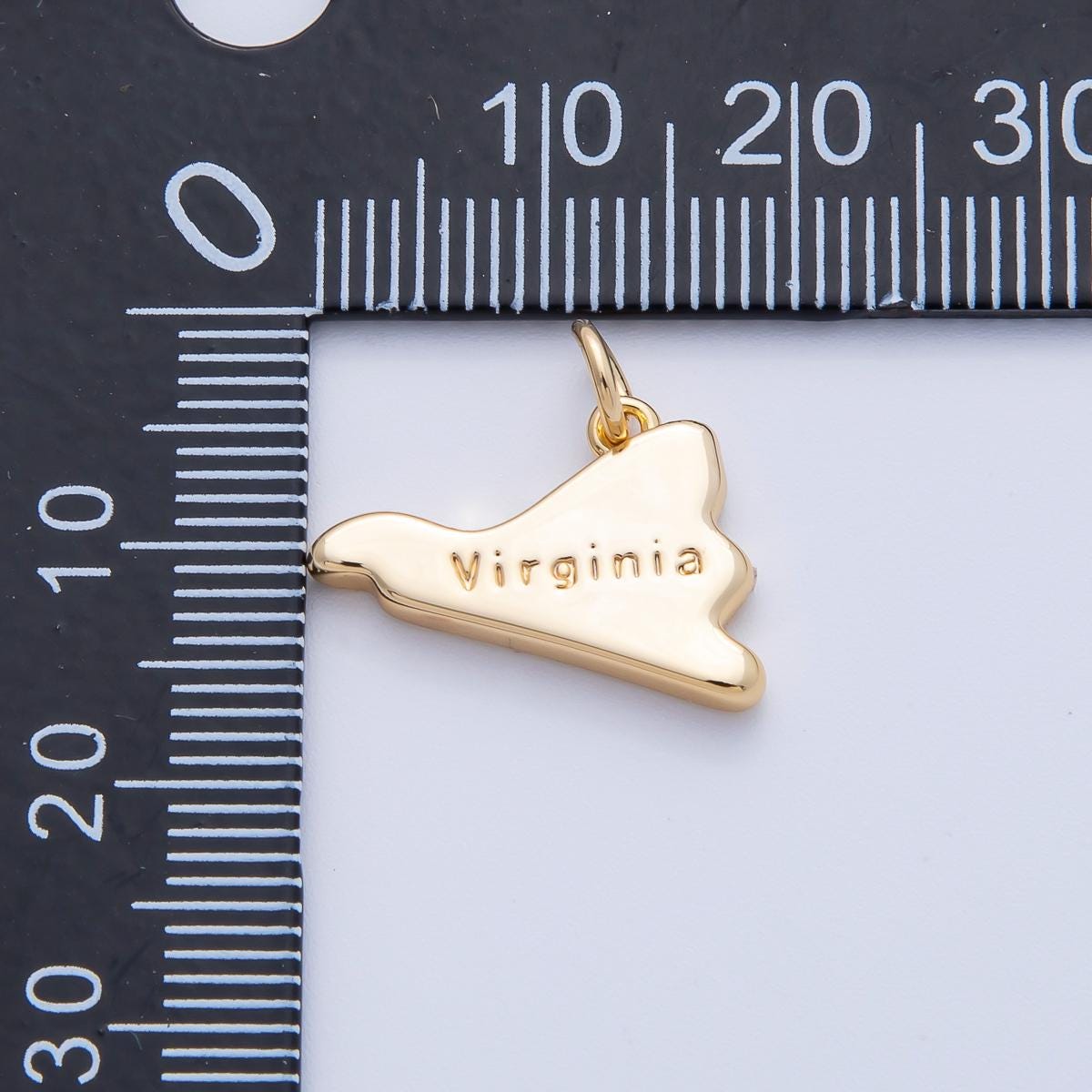 18K Gold Filled United States of America Individual State Map Charm in Gold for Necklaces Minimalist Jewelry Making Supplies | AK064