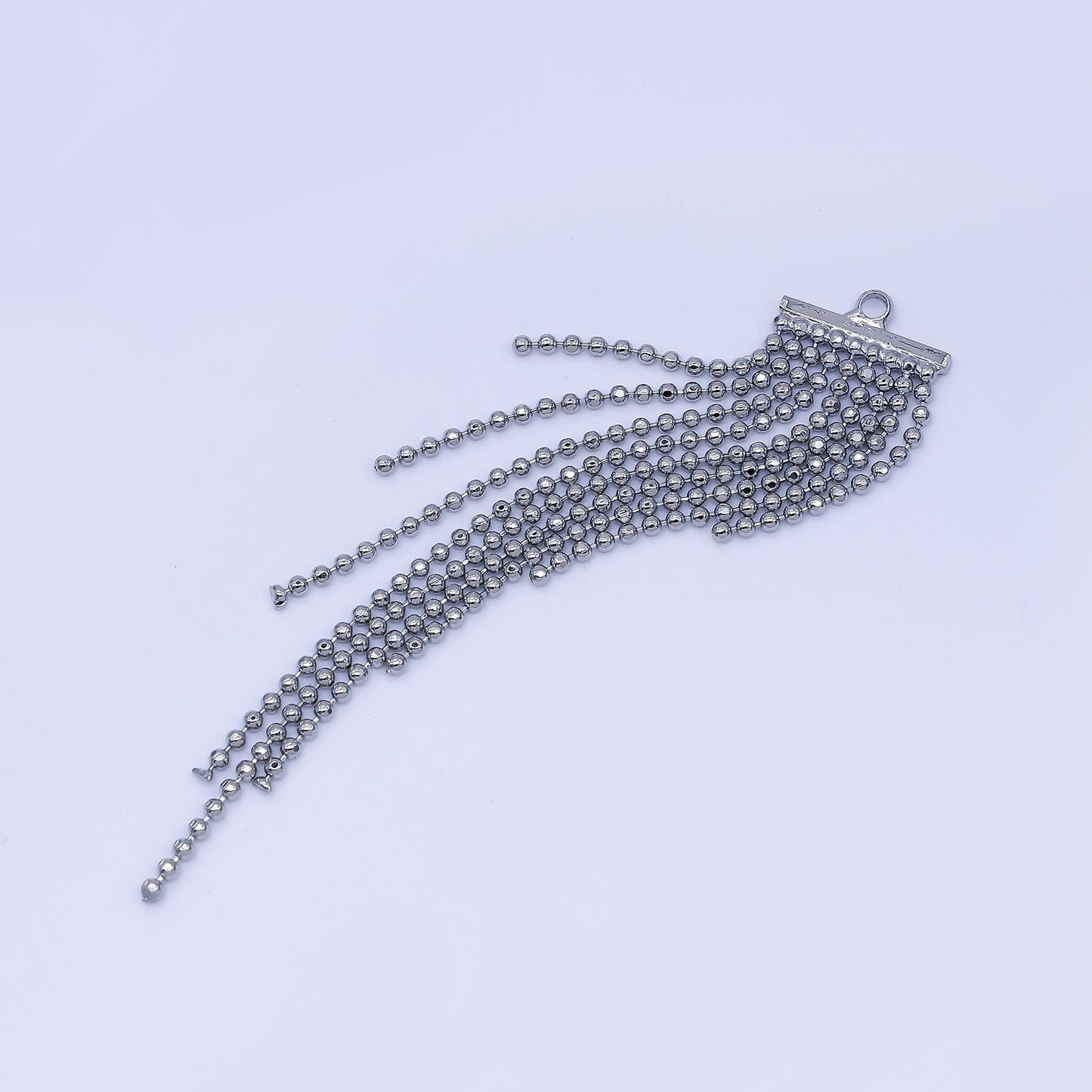 Dainty Elegant Gold & Silver 62mm Tassel Beaded Chain Drop Charm DIY Jewelry Making Supply for Earring or Necklace | AF1585