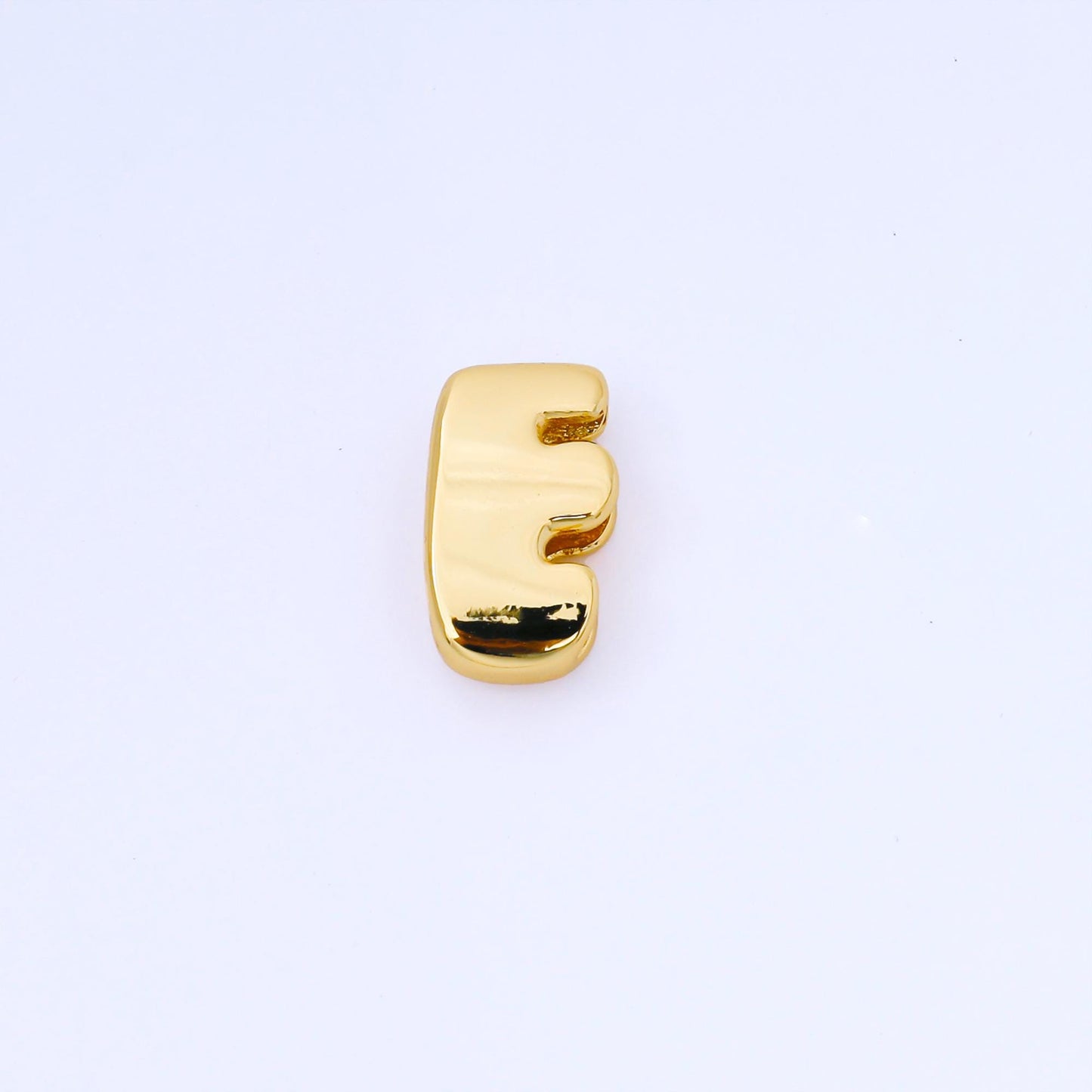 24K Gold Filled 20mm Personalized Cord Chubby Bubble Initial Letter Alphabet Bead A~Z (select 26 Letter) Alphabet | AF105 - AF117