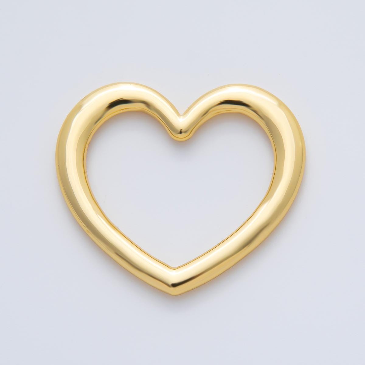 18K Gold Plated 29mm Open Minimalist Heart Finding in Gold & Silver | Z1429